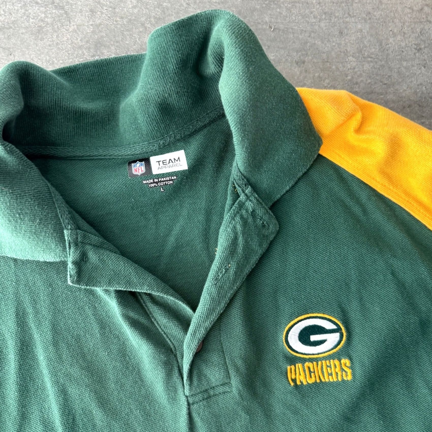 NFL VINTAGE Green Bay Packers NFL Polo Shirt Mens Large Green Cotton Embroidered Y2K Size US L / EU 52-54 / 3 - 3 Thumbnail
