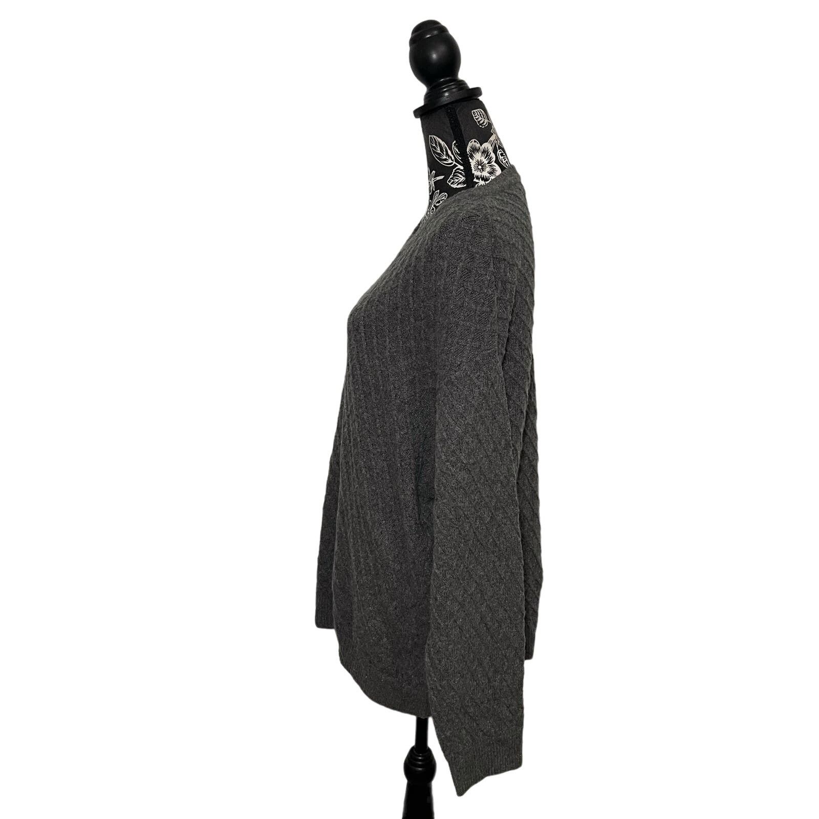 Belvedere × Vintage Belvedere Knitwear Gray Textured Wool Blend Sweater Large Size US L / EU 52-54 / 3 - 7 Thumbnail