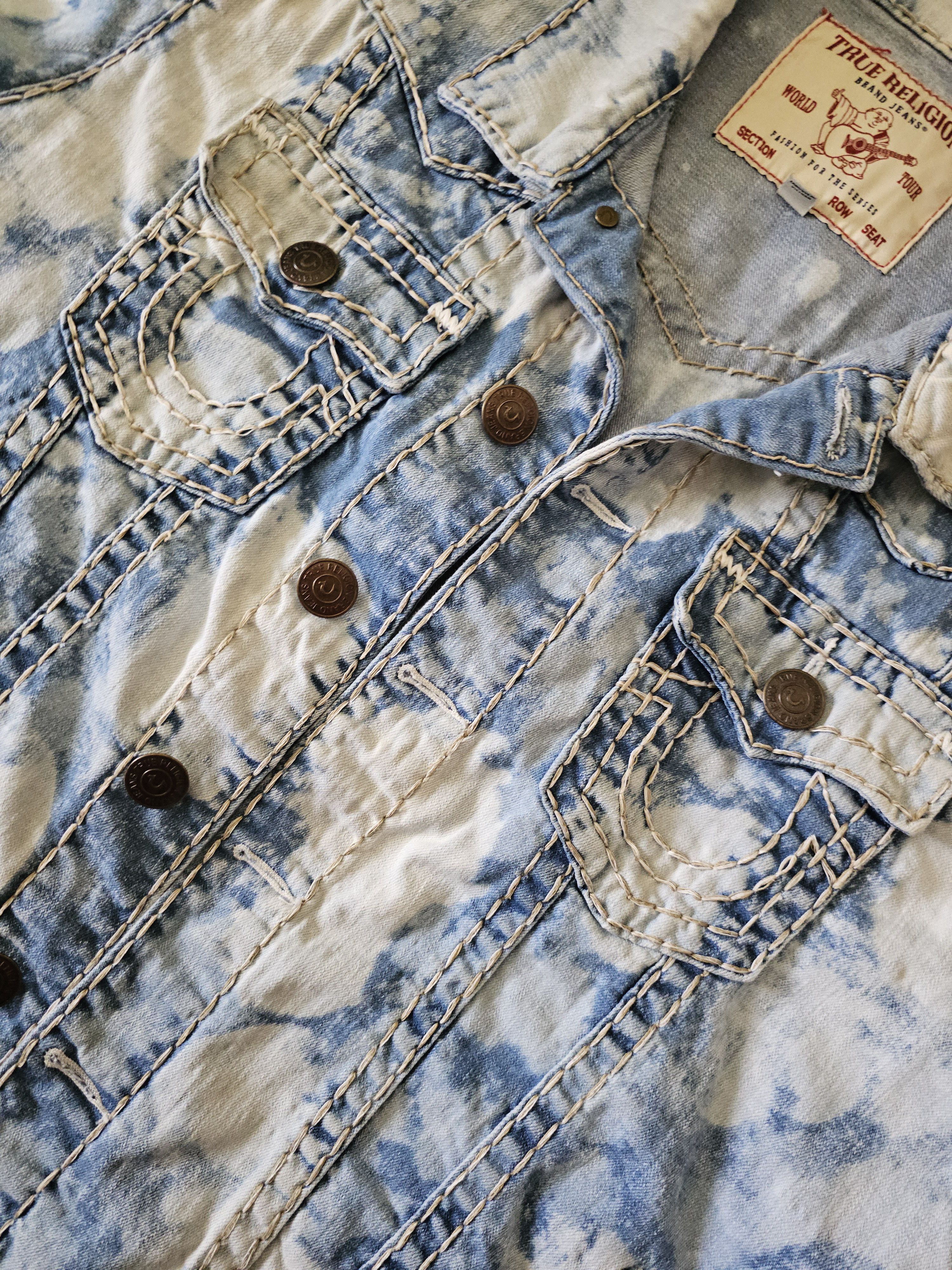 True Religion Blue Cloud Denim Jacket Size US XL / EU 56 / 4 - 3 Thumbnail