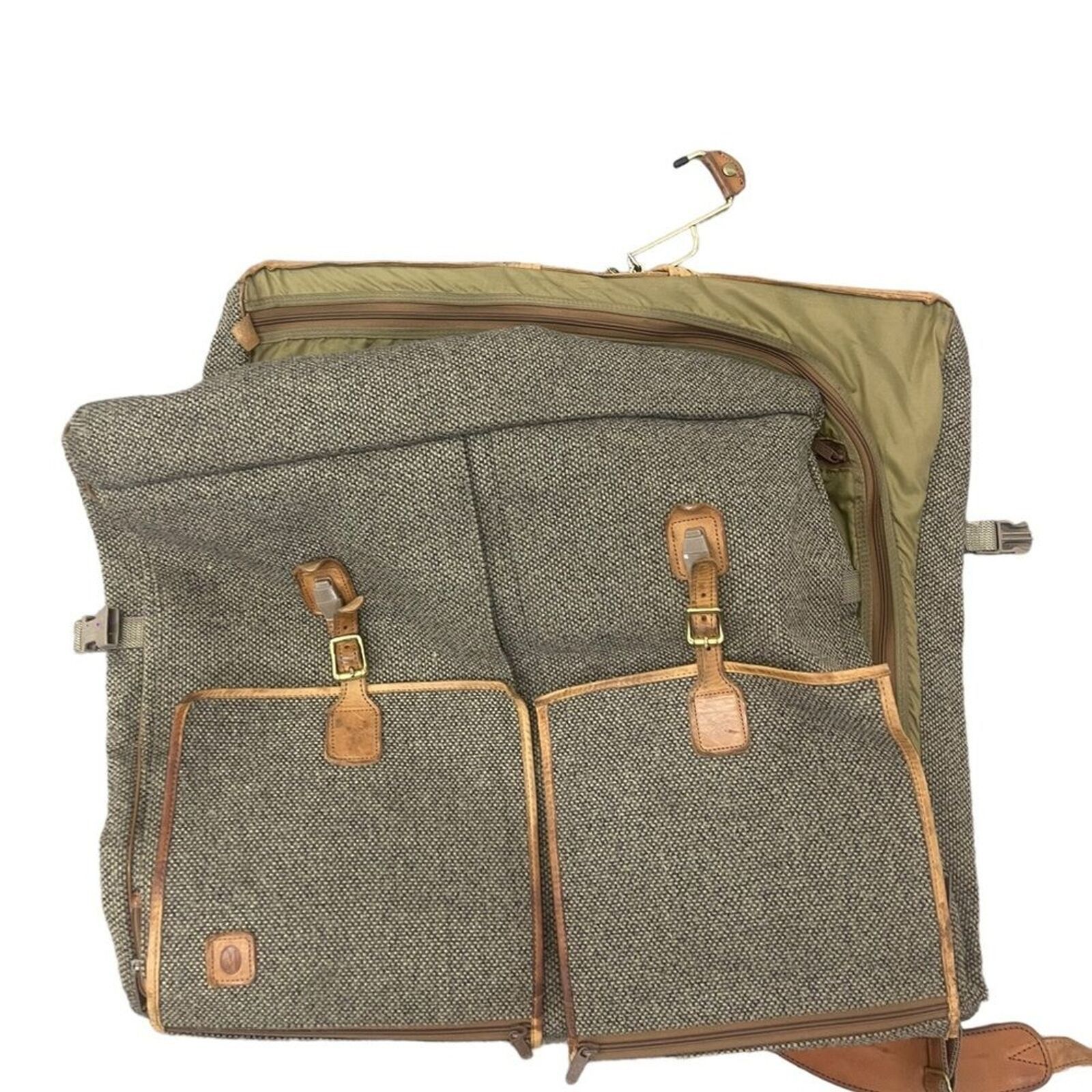 Hartmann Vtg Hartmann Leather Tweed Hanging Garment Travel Bag Size ONE SIZE - 6 Thumbnail