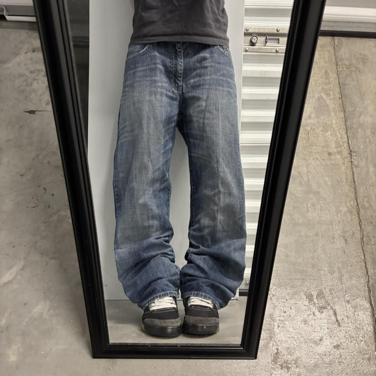 Vintage Crazy Vintage Y2K/2000s Grunge Faded Dark Wash Denim Jeans! 36x30 Size US 36 / EU 52 - 1 Thumbnail