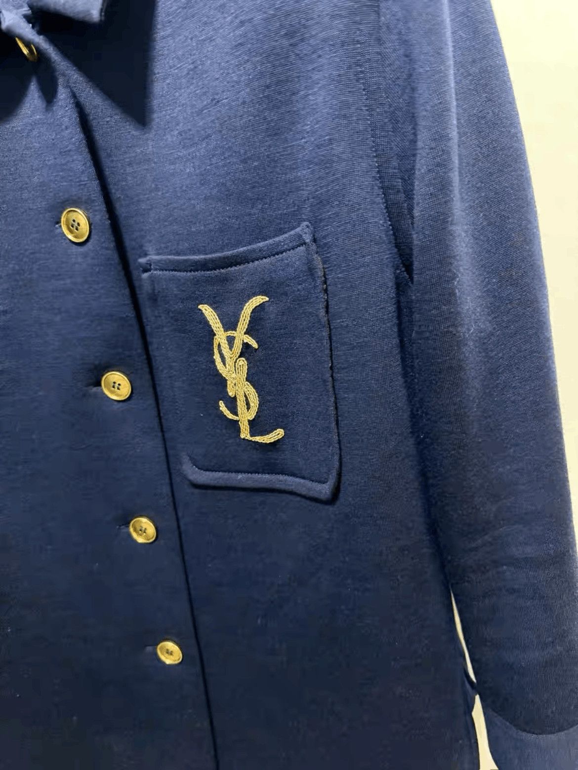 Saint Laurent Paris F36 Saint Laurent Paris 20SS Runway Navy Logo Jacket-2508 Size US S / EU 44-46 / 1 - 3 Thumbnail