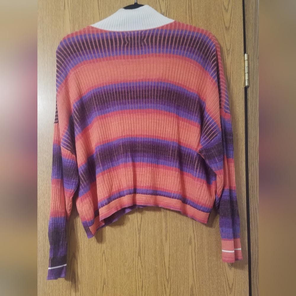 Asos ASOS Striped Sweater - Purple, Orange, White Size 8 Size M / US 6-8 / IT 42-44 - 2 Thumbnail