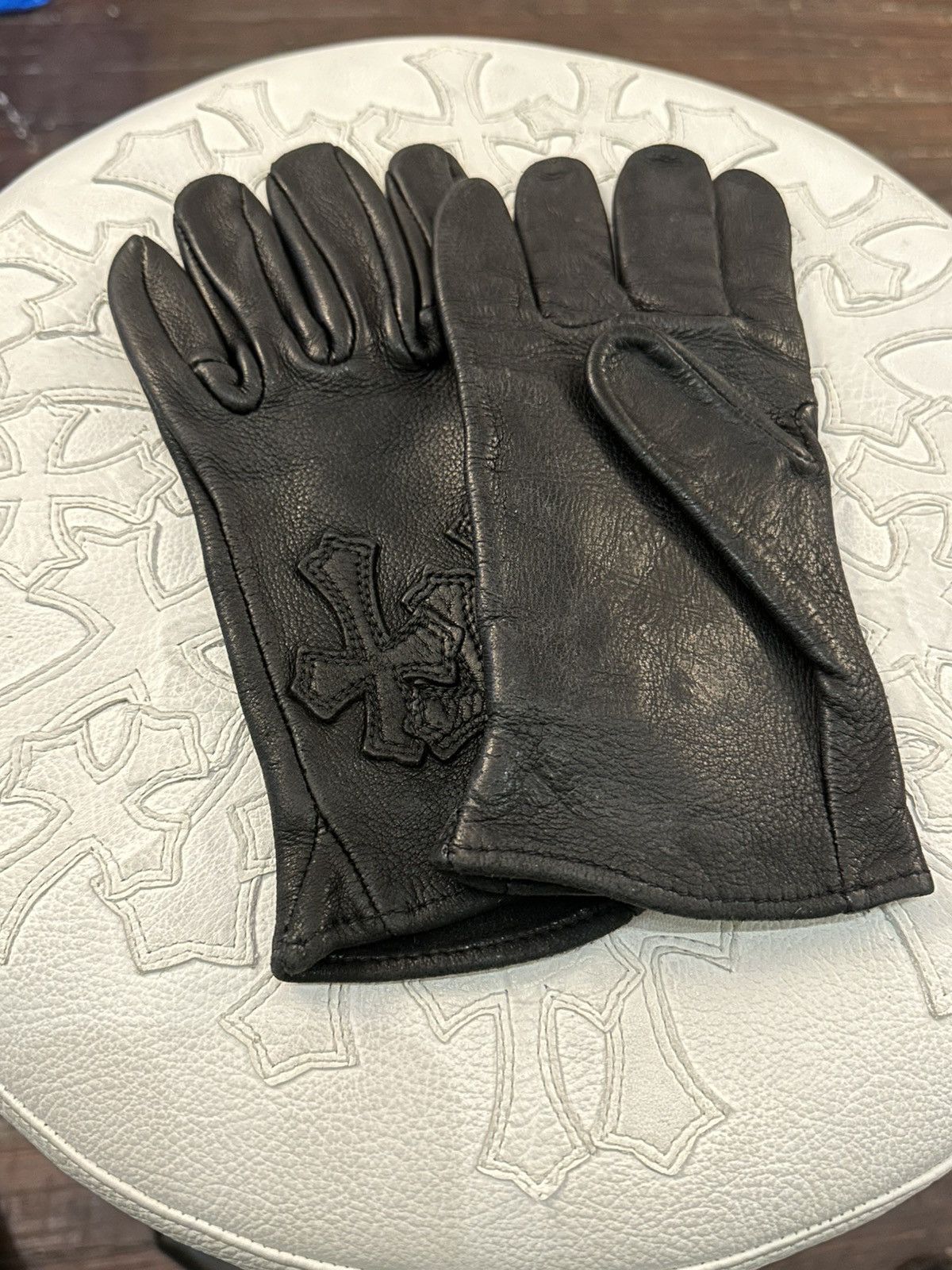 Chrome Hearts CHROME HEARTS TRIPPLE PATCH GLOVES Size ONE SIZE - 2 Thumbnail