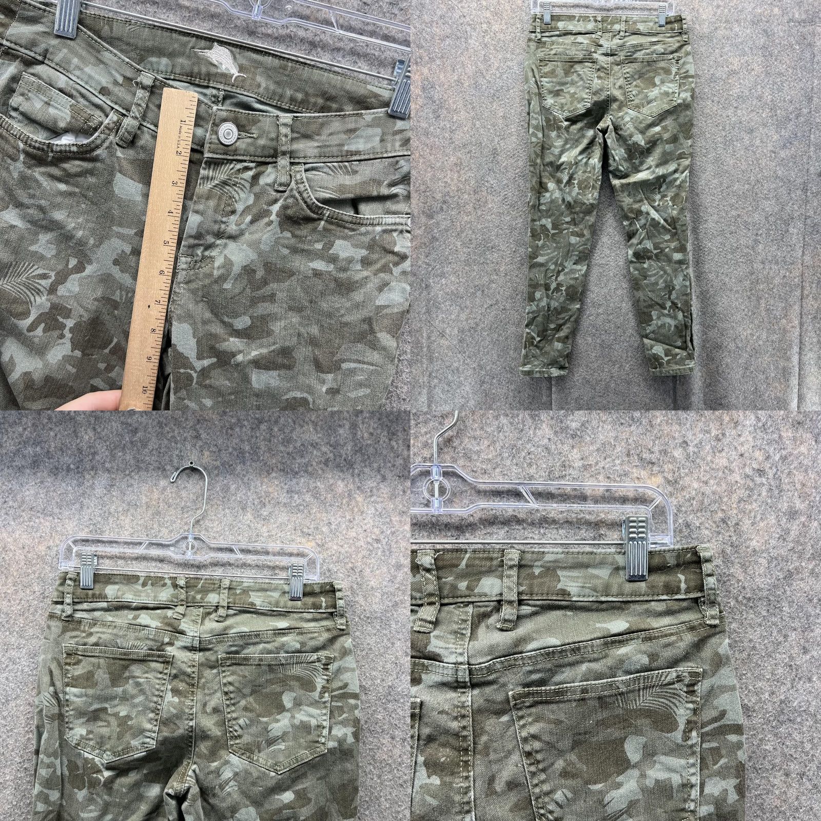 Tommy Bahama Tommy Bahama Pants Women 4 28 Camouflage Skinny Ankle Cotton Tencel Casual Cotton Green 26 In Inseam Pockets Size 27" / US 4 / IT 40 - 8 Thumbnail