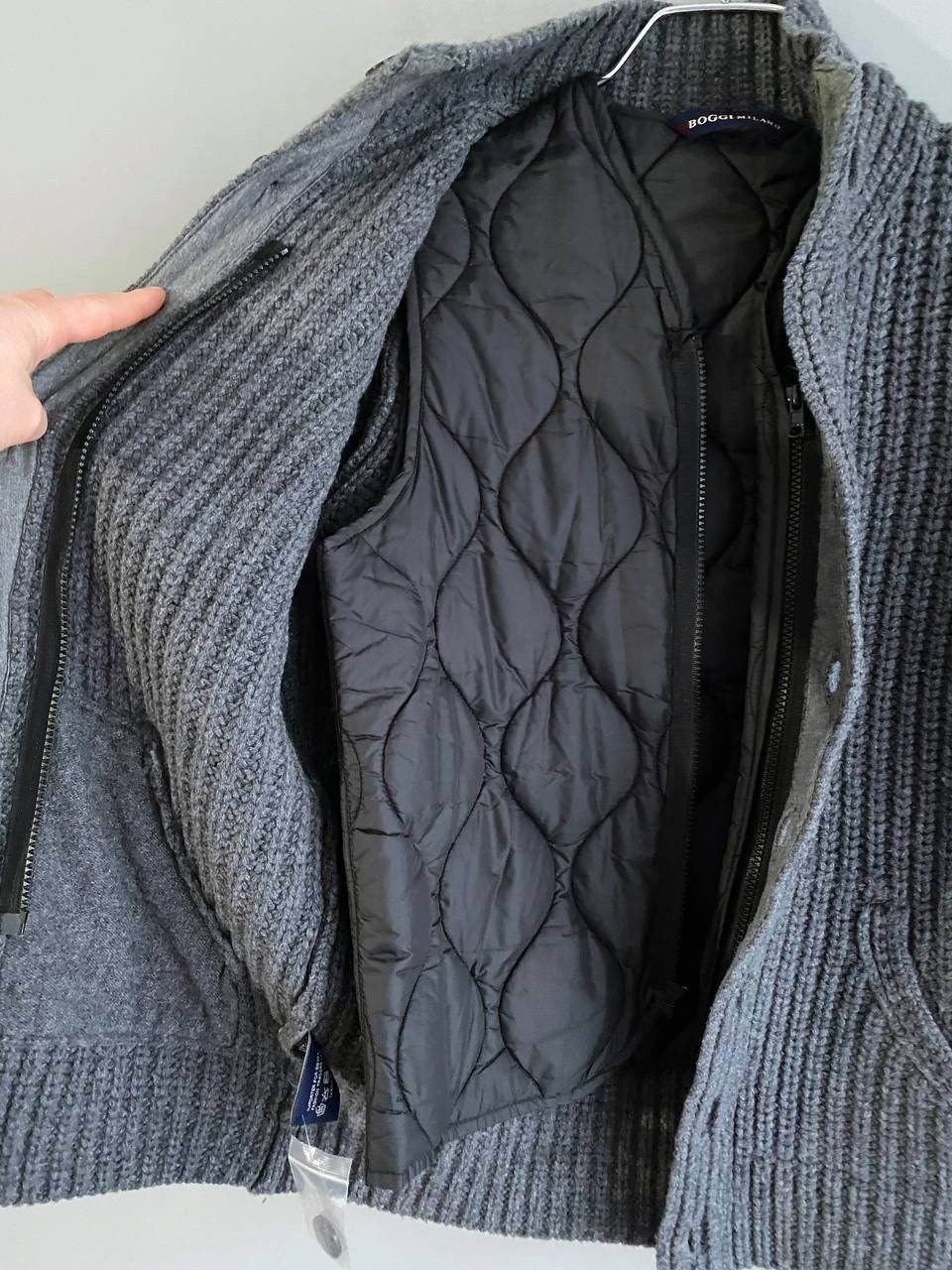 Boggi Boggi Milano Knit Merino Wool Button Cardigan Vest Lining, S Size US S / EU 44-46 / 1 - 13 Thumbnail