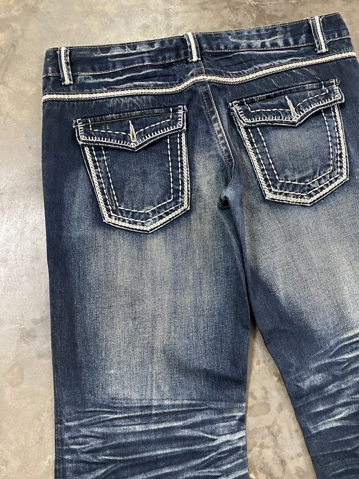 Hysteric Glamour × If Six Was Nine × Le Grande Bleu (L.G.B.) Flare Jeans Japanese Beast Distressed @241act Size US 35 - 3 Thumbnail