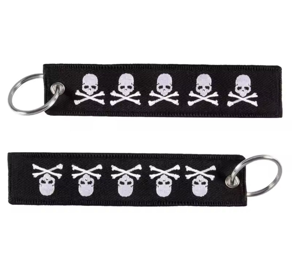 Japanese Brand Double-sided Embroidery Dangerous Skull Keychain Size ONE SIZE - 7 Thumbnail