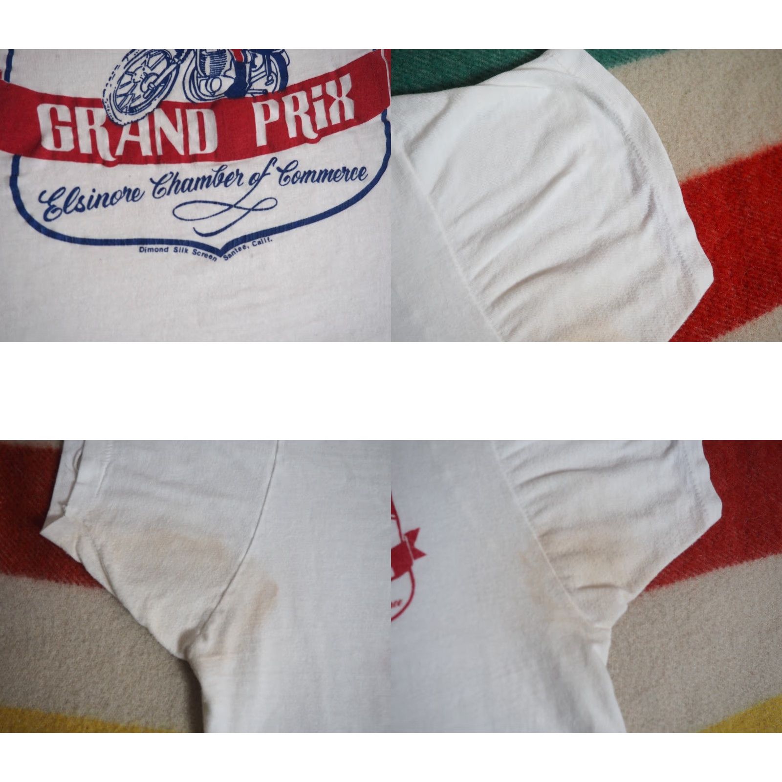 Vintage VTG 70s Elsinore Grand Prix Moto Honda McQueen White Tee T-Shirt L Mens Graphic Tee 1972 Vintage Sportswear/Beach Size US L / EU 52-54 / 3 - 8 Thumbnail