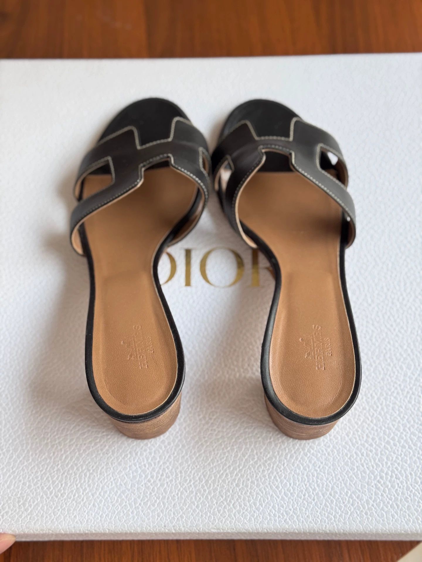 Hermes Hermès 96 New H Black Heels Slippers 38 Size US 7 / IT 37 - 5 Thumbnail