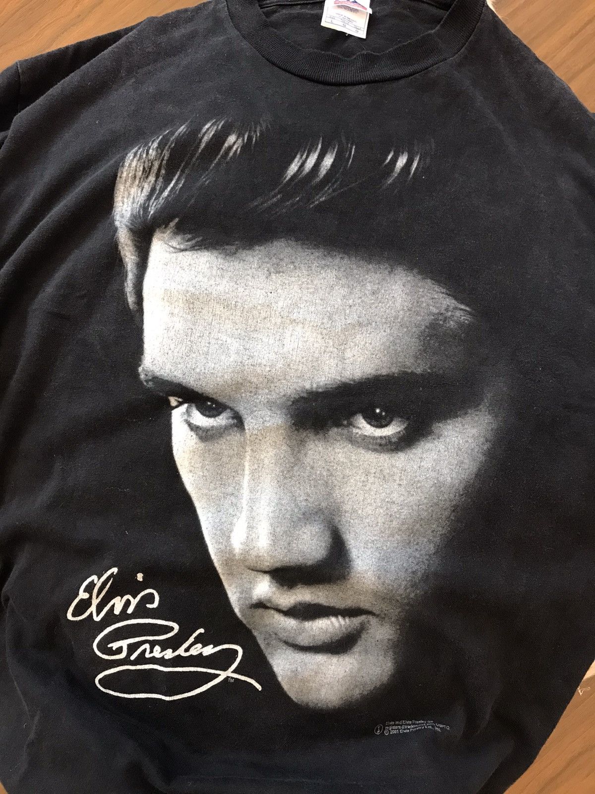 Band Tees × Vintage Vintage Elvis Presley Tee ( Big Face ) Size US XL / EU 56 / 4 - 4 Thumbnail