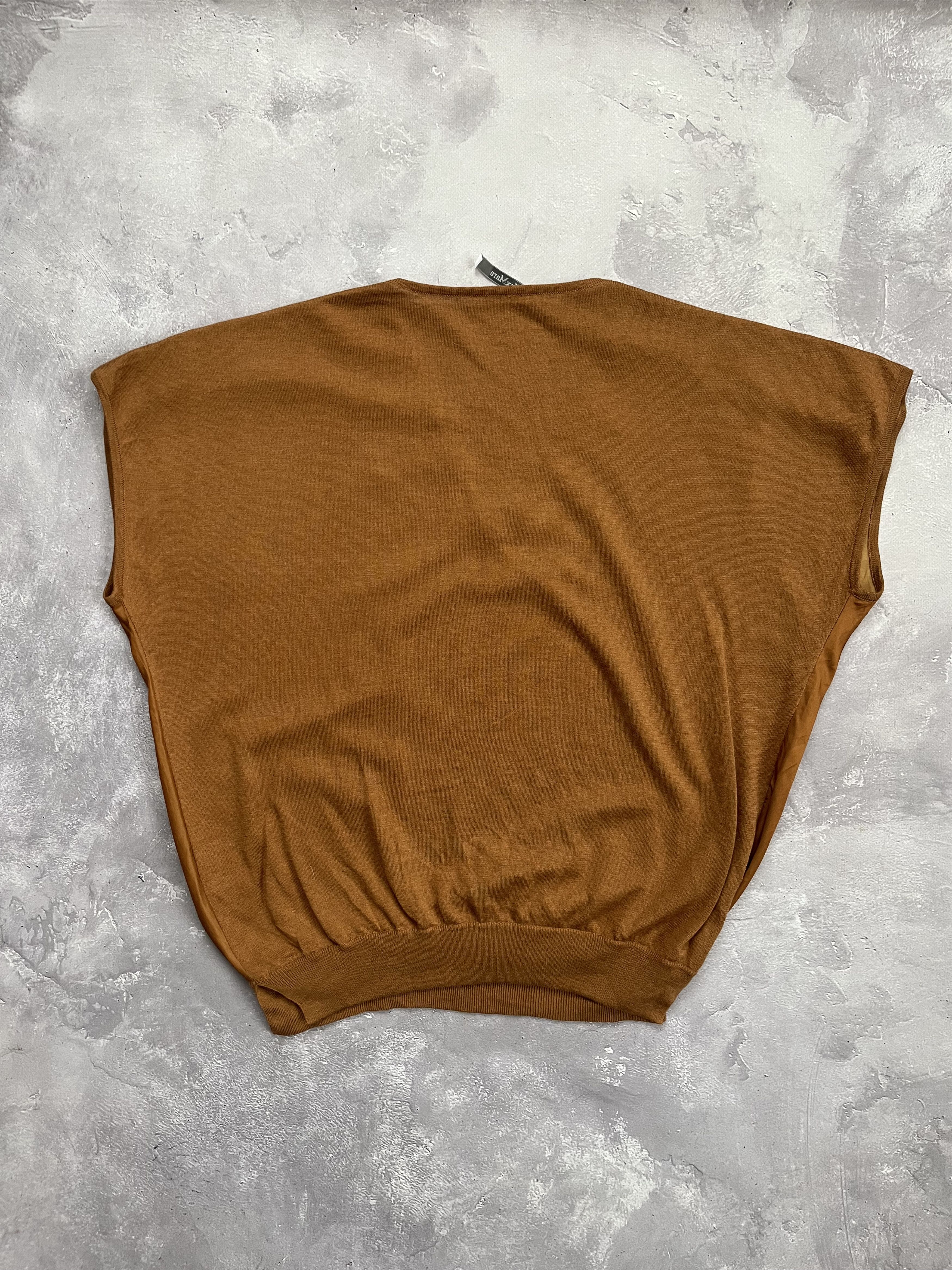 Max Mara Max Mara Silk Linen Two Piece Set V Neck Top / Pants Size S / US 4 / IT 40 - 7 Thumbnail