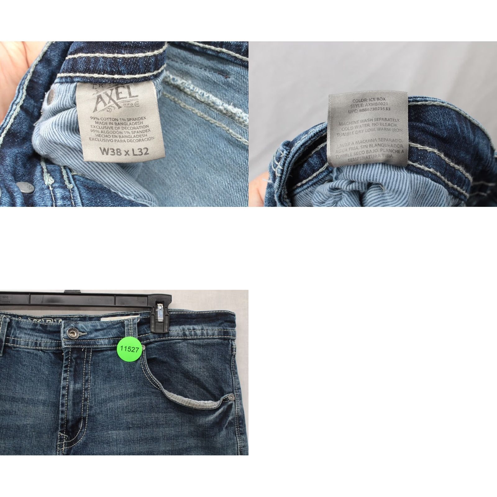 Vintage TK Axel Slim Bootcut Jeans Mens 40x31 Blue Denim Cotton Blend Embroidered Size US 40 / EU 56 - 8 Thumbnail