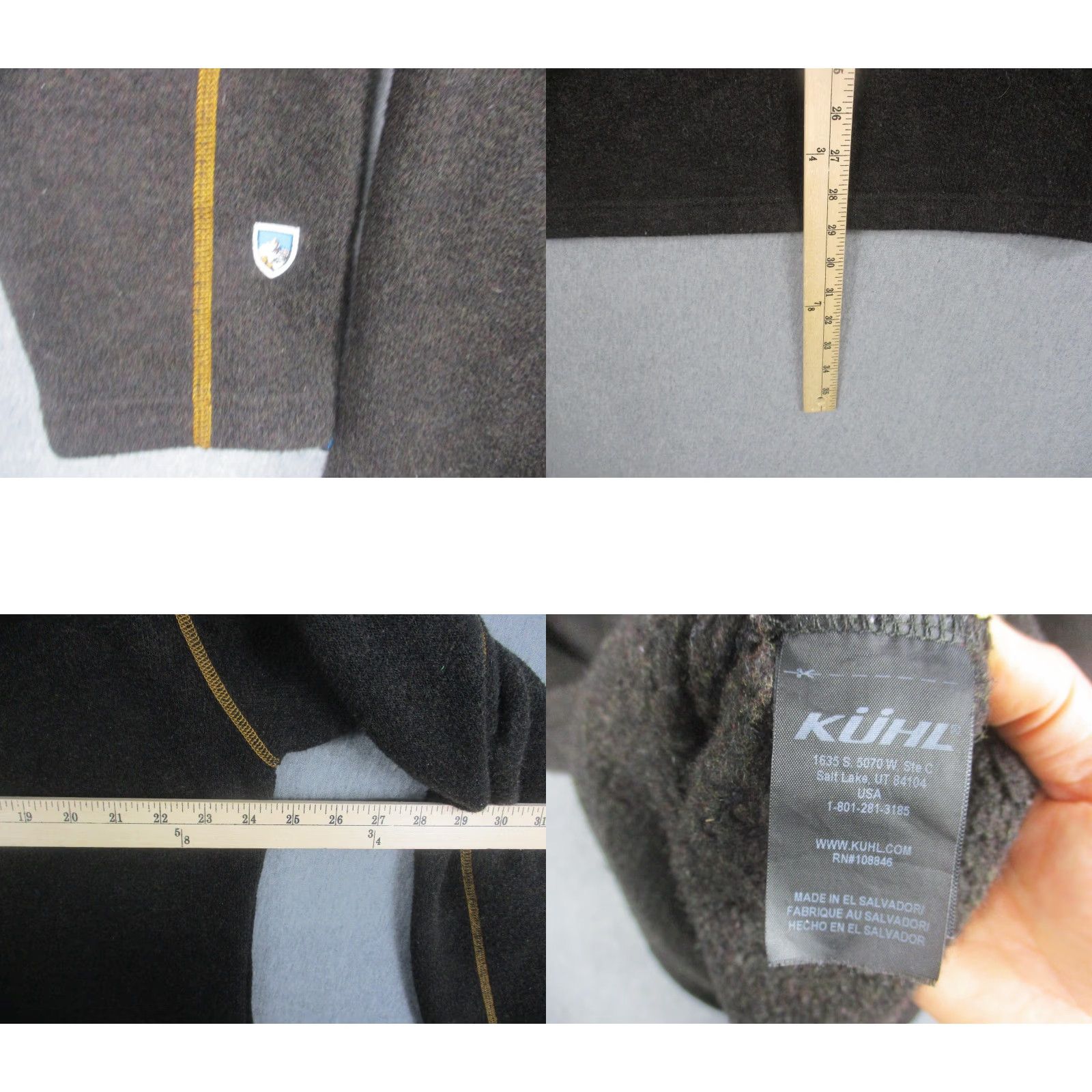 Vintage Kuhl Sweater Mens XL Brown 1/4 Zip Mock Neck Knit Pullover Hiking Size US XL / EU 56 / 4 - 8 Thumbnail