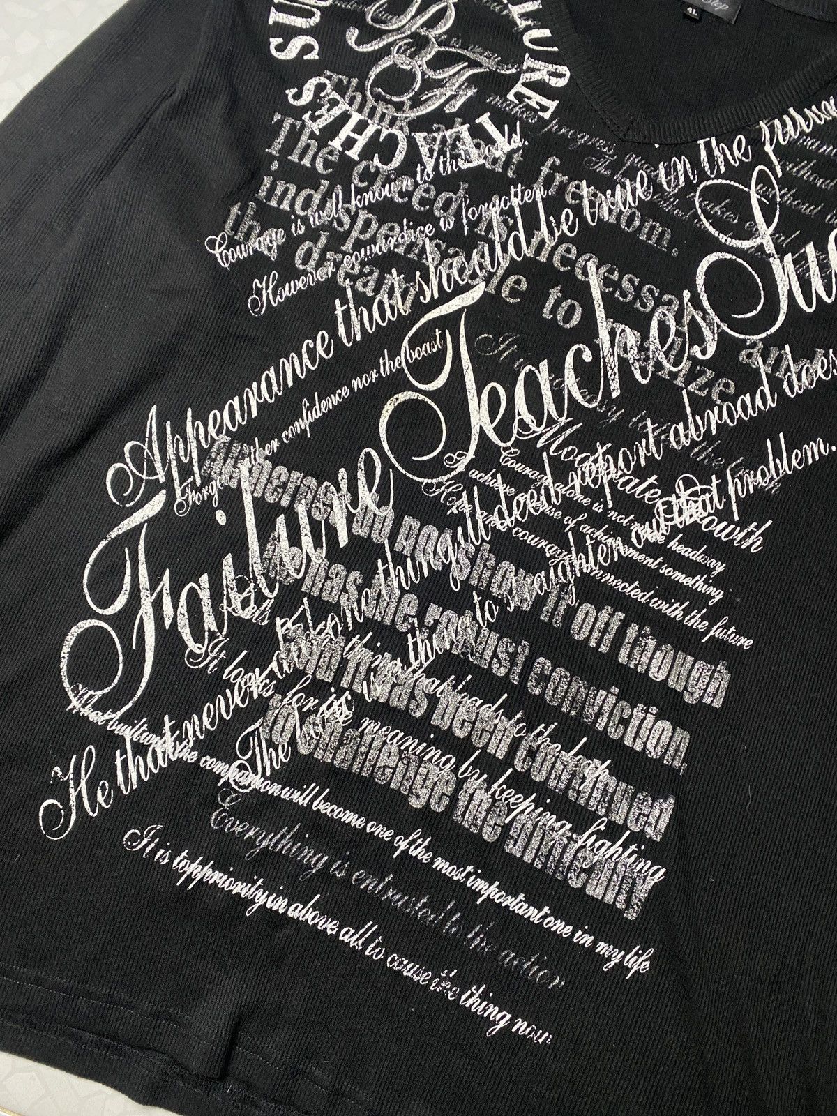 Hysteric Glamour 2000's Time Step Tribal Poem Longsleeve Size US XXL / EU 58 / 5 - 3 Thumbnail