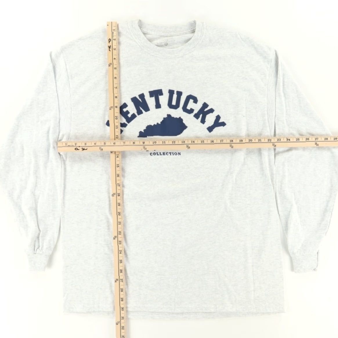 Vintage Simply Southern Kentucky Solid T-Shirt Gray Men's XL Shirt Long Sleeve Crew Neck Cotton Blend Adult Men Size US XL / EU 56 / 4 - 3 Thumbnail