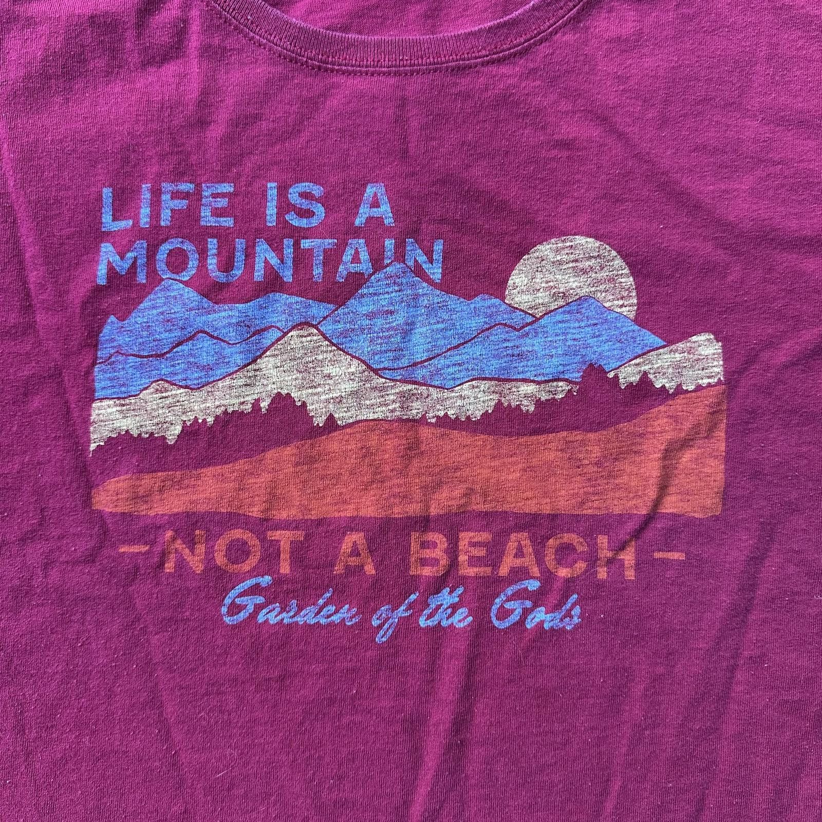 Gildan Gildan Mens T-shirt 2XL Burgundy Life is a Mountain Print Size US XXL / EU 58 / 5 - 2 Thumbnail