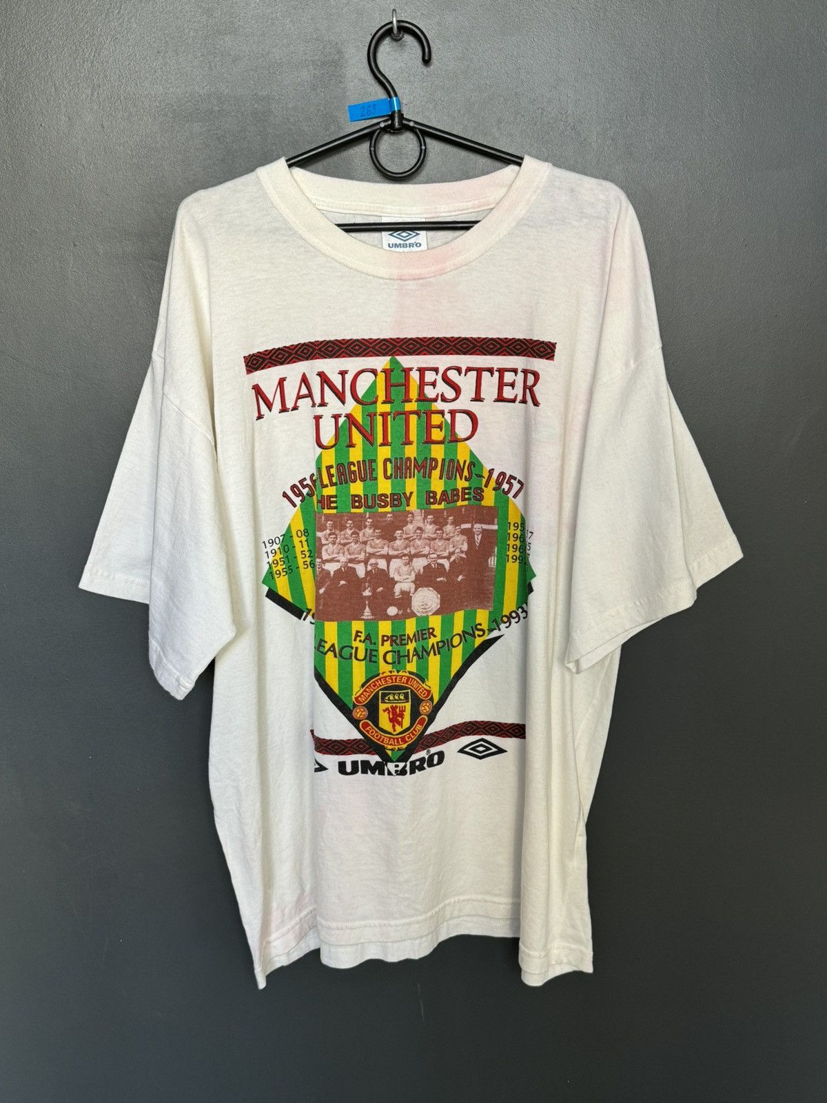 Umbro Manchester United The Busby Babes Football T-Shirt Size US XL / EU 56 / 4 - 1 Thumbnail