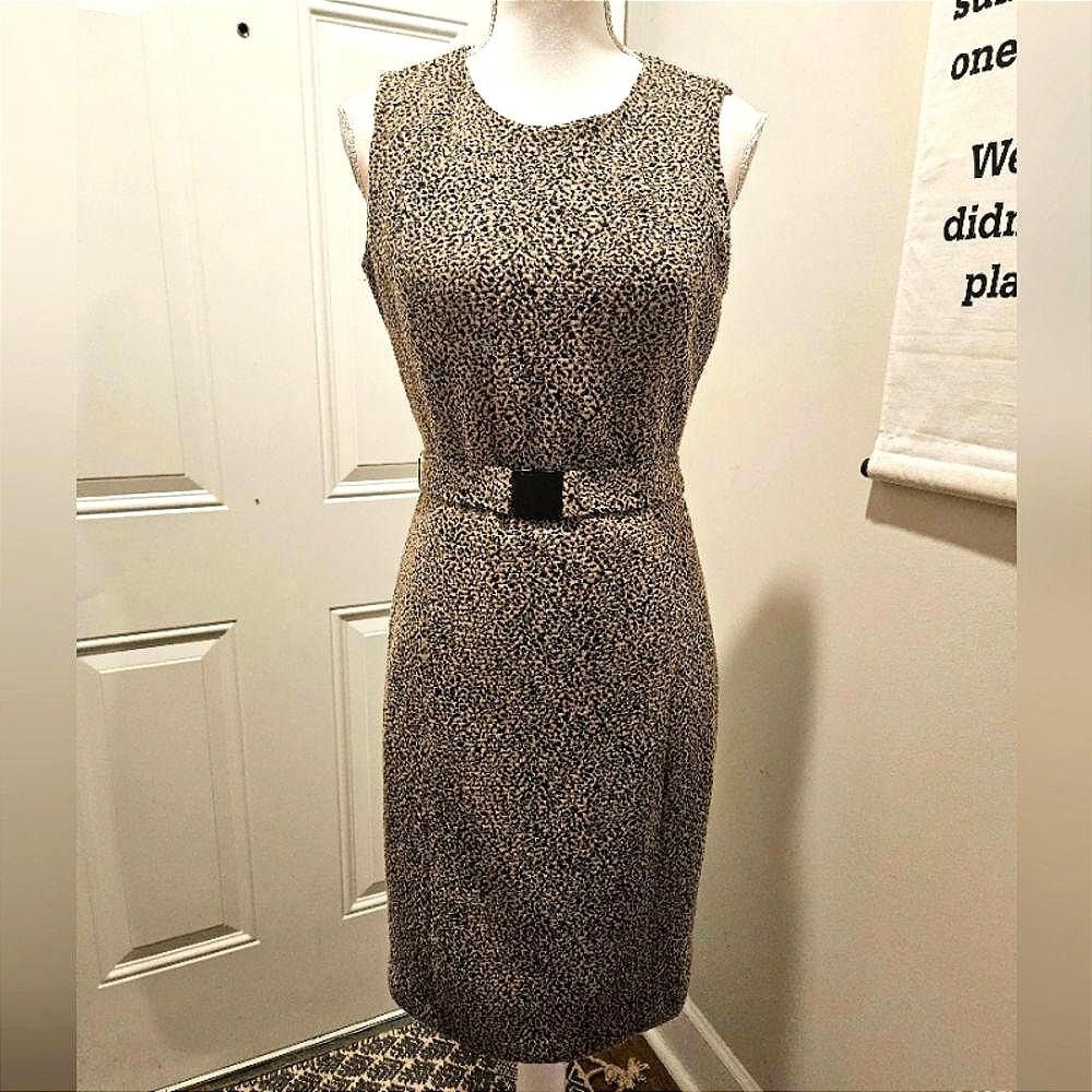 Calvin Klein Calvin Klein Sleeveless Animal Print Dress with Belt #271 Size S / US 4 / IT 40 - 1 Thumbnail