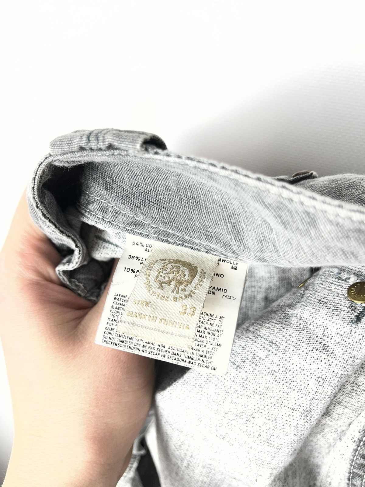 Diesel RARE Vintage 2000’s Diesel Cotton-Linen Jeans Size US 33 - 10 Thumbnail