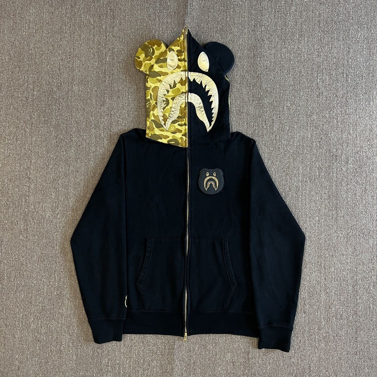 Bape Bape x Bearbrick Shark Full Zip Hoodie Grailed