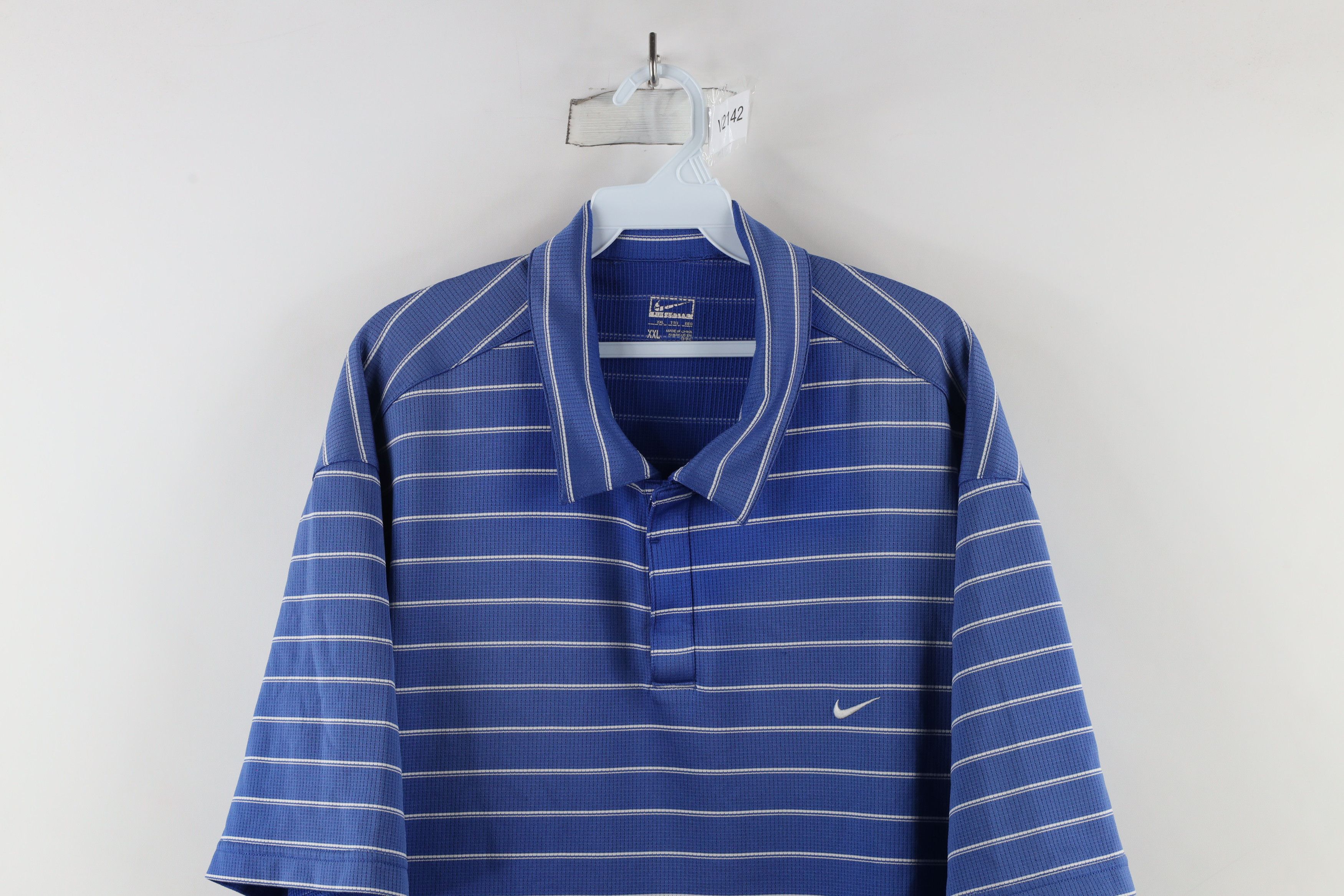 Nike × Vintage Vintage Nike Travis Scott Mini Swoosh Striped Knit Polo Size US XXL / EU 58 / 5 - 2 Thumbnail