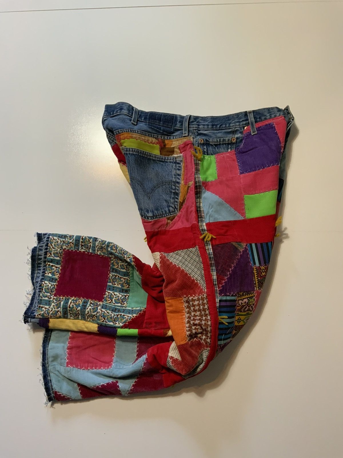 Levi's 1/1 VTG Levis 60s 70s Patchwork Quilt Corduroy Denim Jeans Size US 38 / EU 54 - 3 Thumbnail