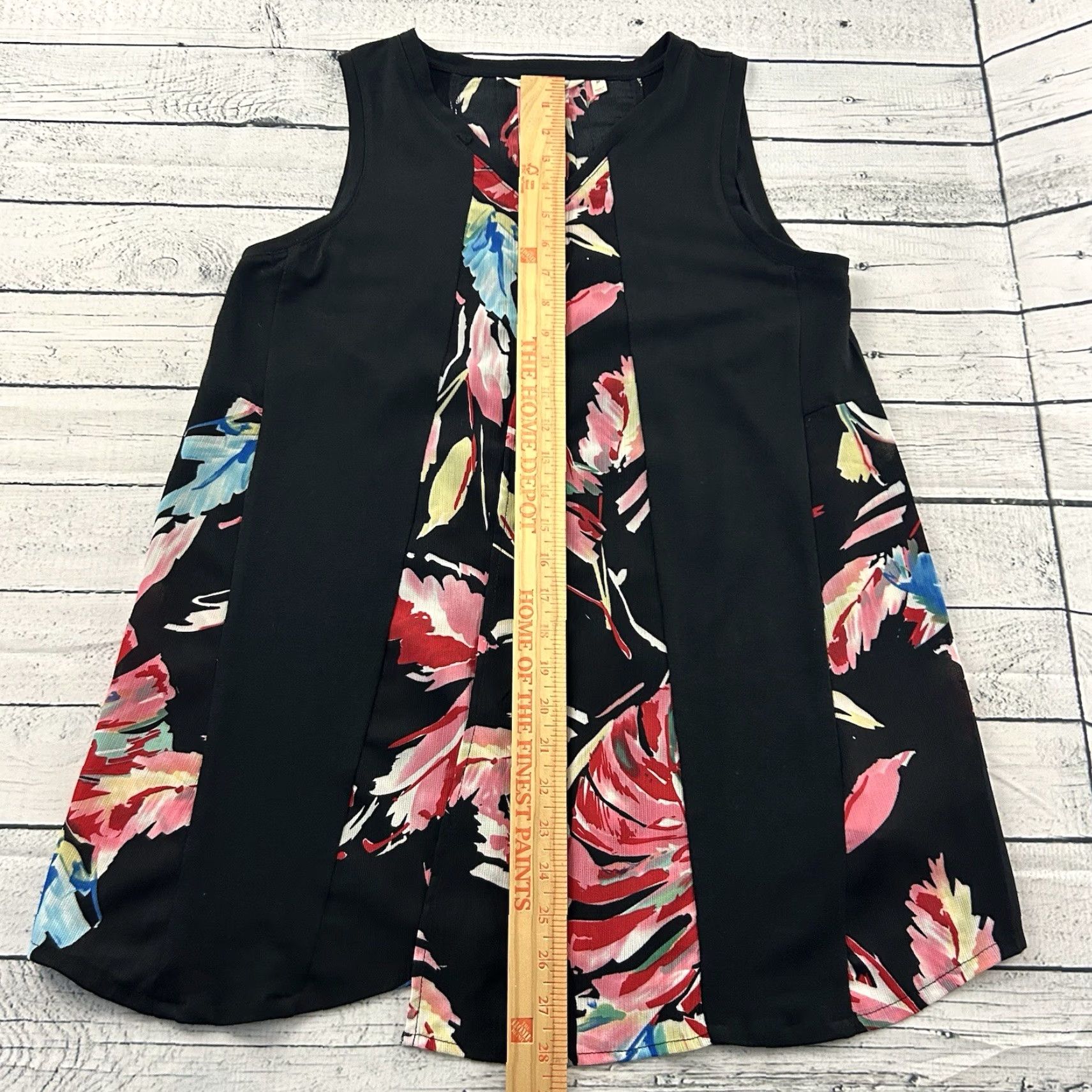 Soft Surroundings Soft Surroundings Floral Blouse Sleeveless Top Women's M Black Size M / US 6-8 / IT 42-44 - 3 Thumbnail