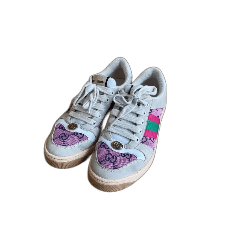 Gucci Gucci pink sneakers with logo design-2505 Size US 5 / EU 37 - 1 Thumbnail