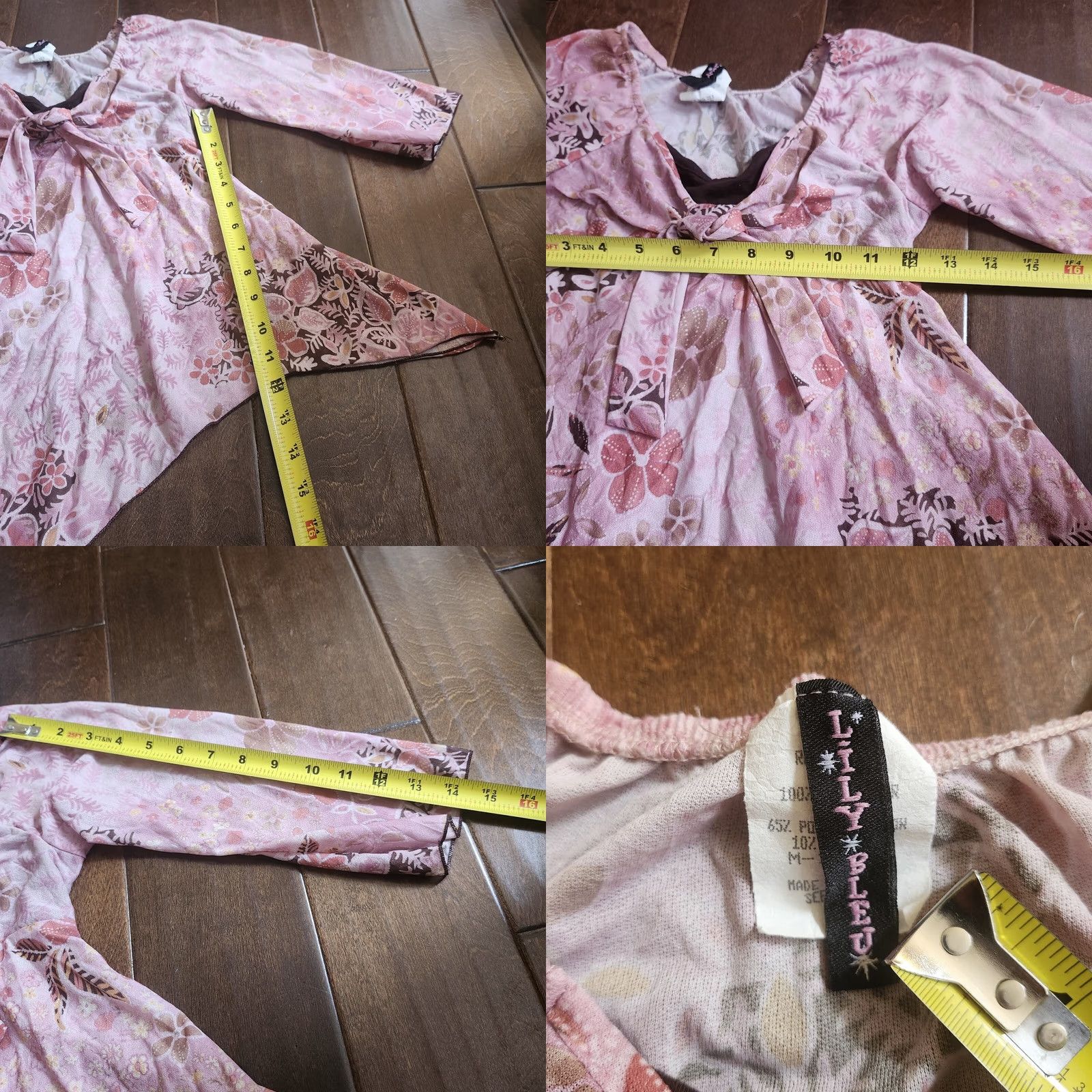 Vintage 2. Keep exact spelling and capitalization Lily Bleu Junior Pink Floral Dress - Size M-10/12 Size M / US 6-8 / IT 42-44 - 8 Thumbnail