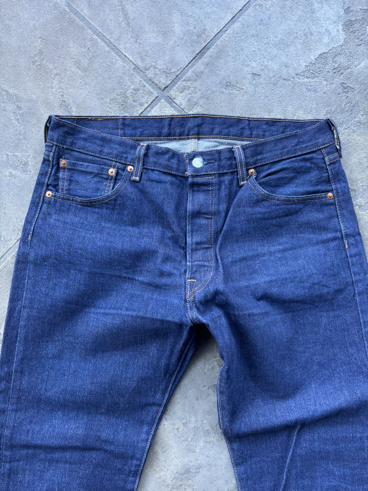 Levi's × Vintage Levi’s 501 Raw Denim Shrink-to-Fit Jeans Size US 36 / EU 52 - 3 Thumbnail