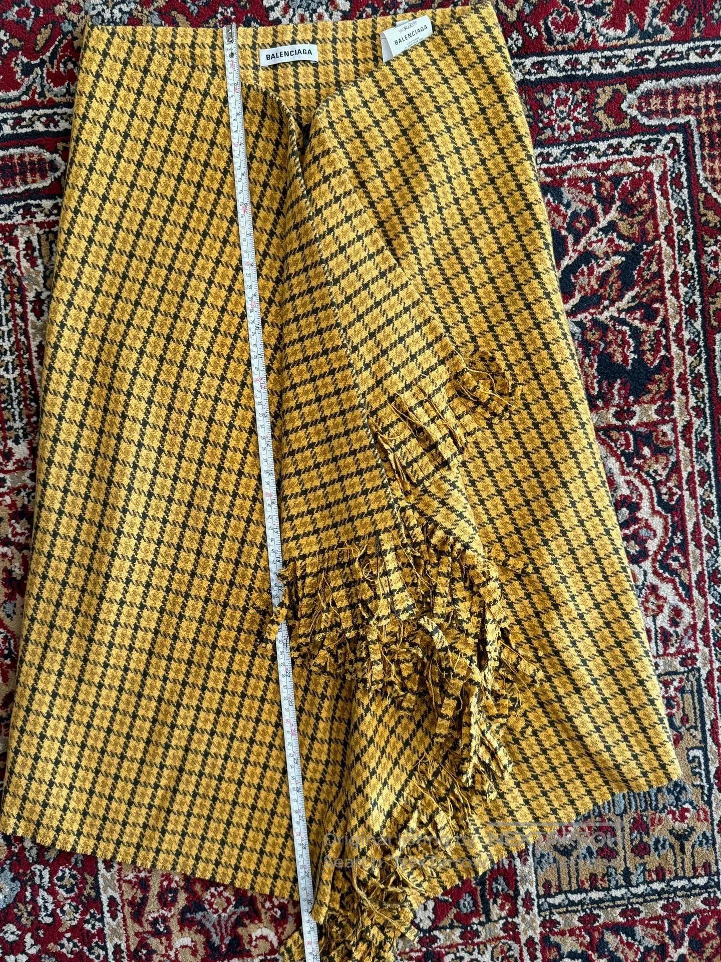 Balenciaga Balenciaga Houndstooth Wool Structure Skirt. Size 33" - 9 Thumbnail