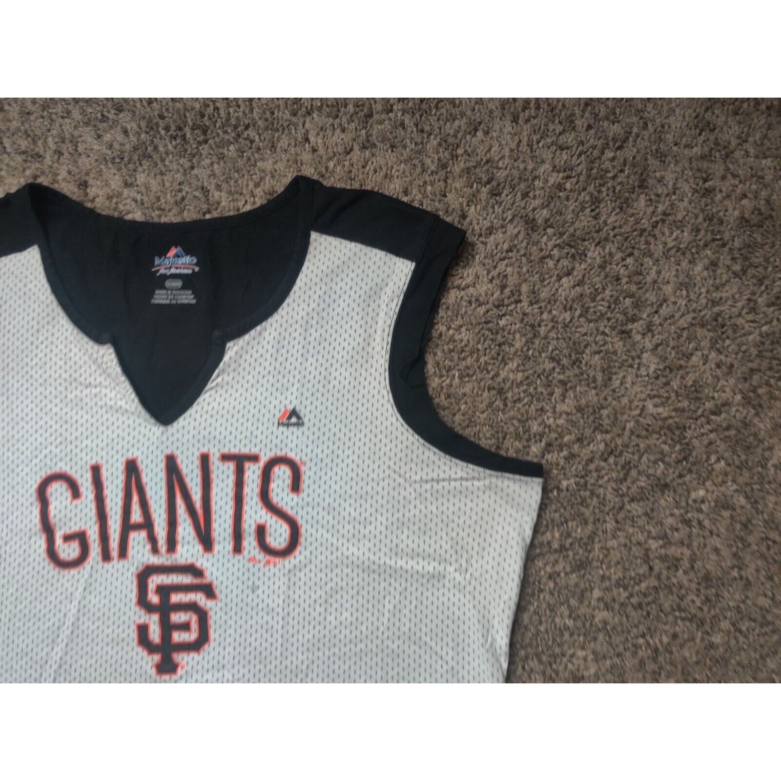Majestic San Francisco Giants Shirt Adult Mens 2XL White Spell Out Size US XXL / EU 58 / 5 - 3 Thumbnail