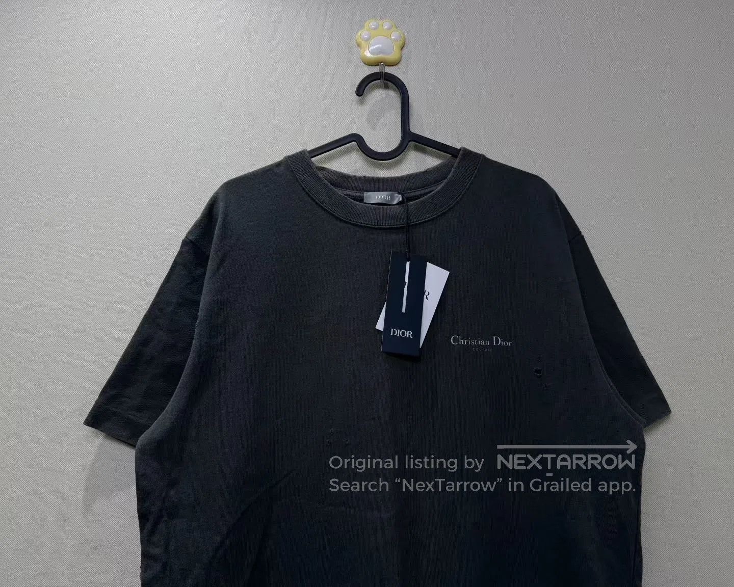 Dior Dior Black Gray Bluebell Washed Slogan Short Sleeve| Size US M / EU 48-50 / 2 - 2 Thumbnail