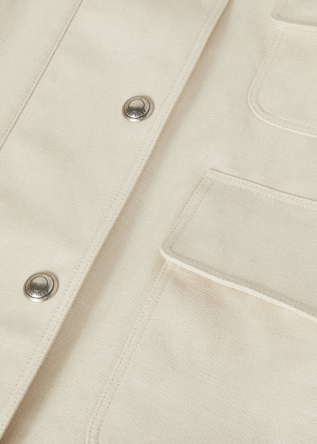 Loro Piana o1srvl11e0825 FAO3730 Lukas Blouson Jacket in Ivory Size M / US 6-8 / IT 42-44 - 7 Thumbnail