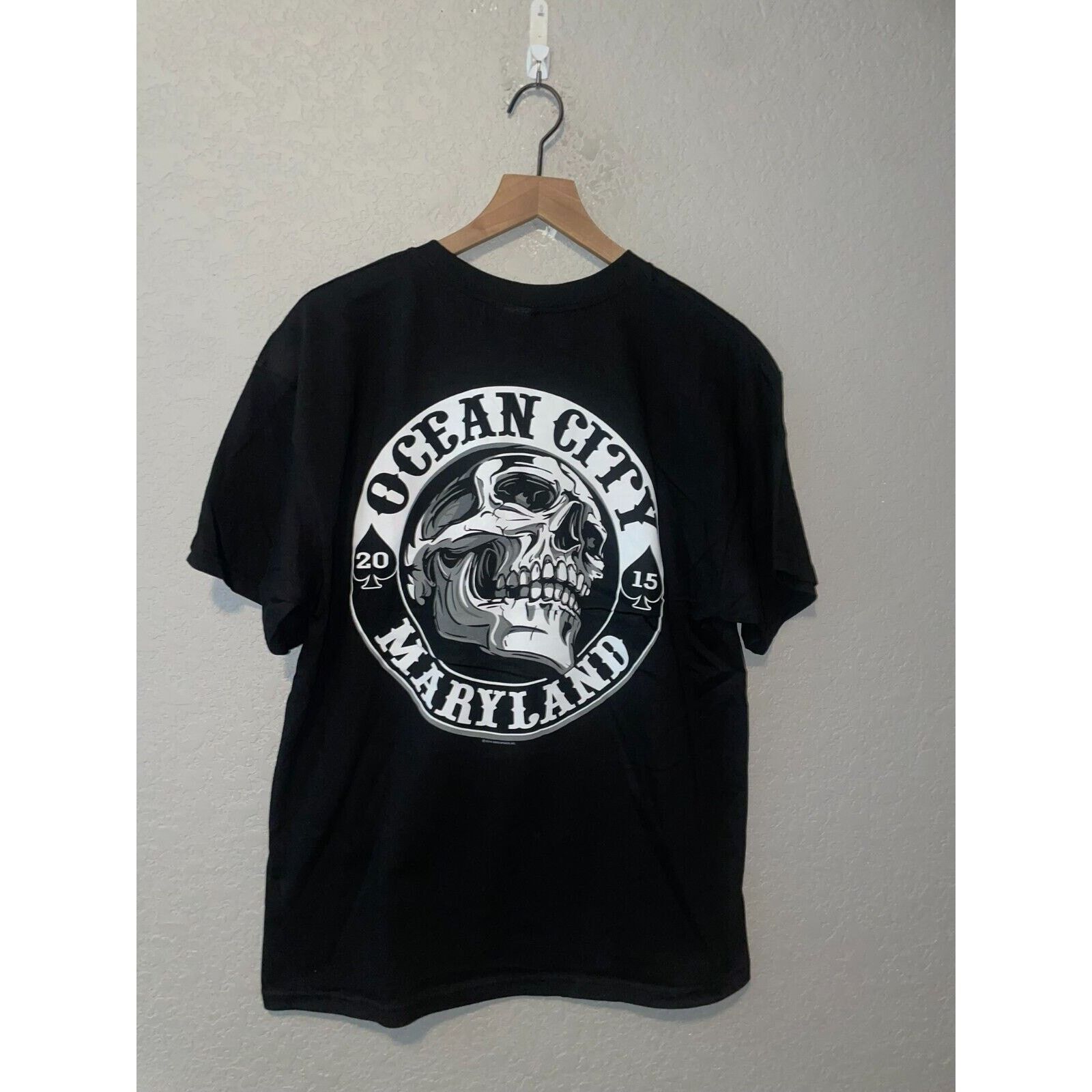 Other Ocean City Biker Shirt Maryland Skull Graphic Black L Tee Size US L / EU 52-54 / 3 - 5 Thumbnail