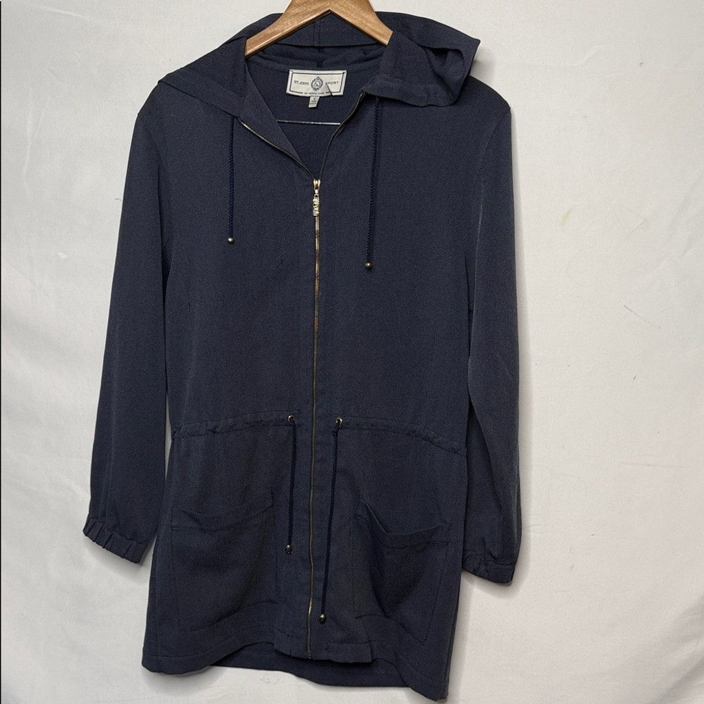 St. John St. John Sport long zip up hood drawstring light jacket sz S Size S / US 4 / IT 40 - 1 Thumbnail