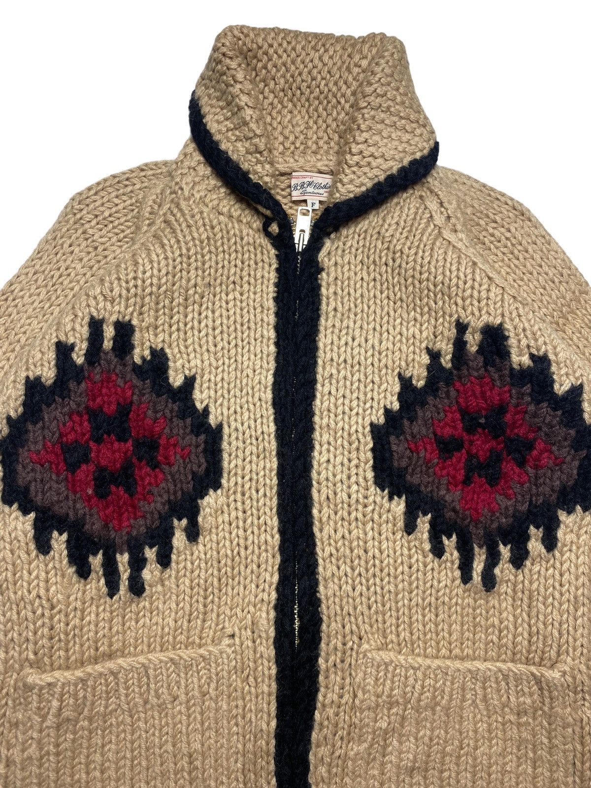 Designer × Japanese Brand 2000s BBH - Cunky Knitted Sweater Jacket Size US L / EU 52-54 / 3 - 4 Thumbnail