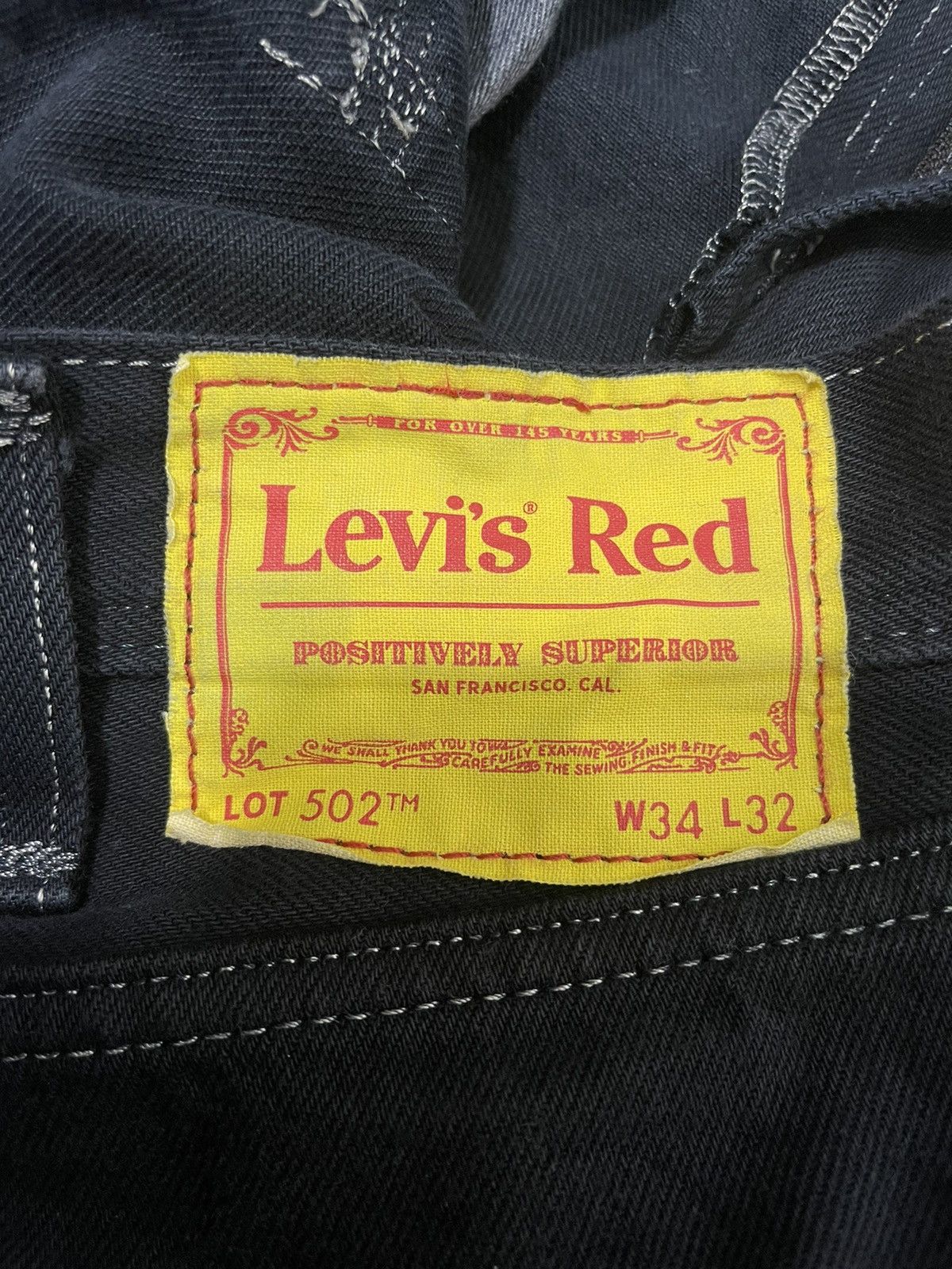 Levi's × Vintage LEVIS RED BLACK DENIM JEANS Size US 38 / EU 54 - 15 Thumbnail