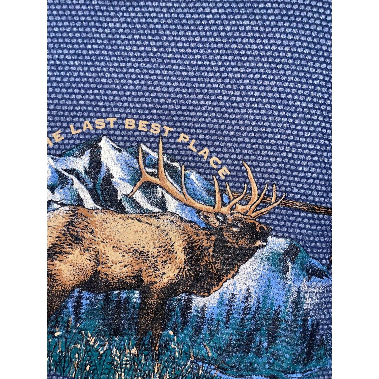 Vintage 90s Montana MT The Last Best Place Elk Animal Shirt 1990s L Size US L / EU 52-54 / 3 - 4 Thumbnail
