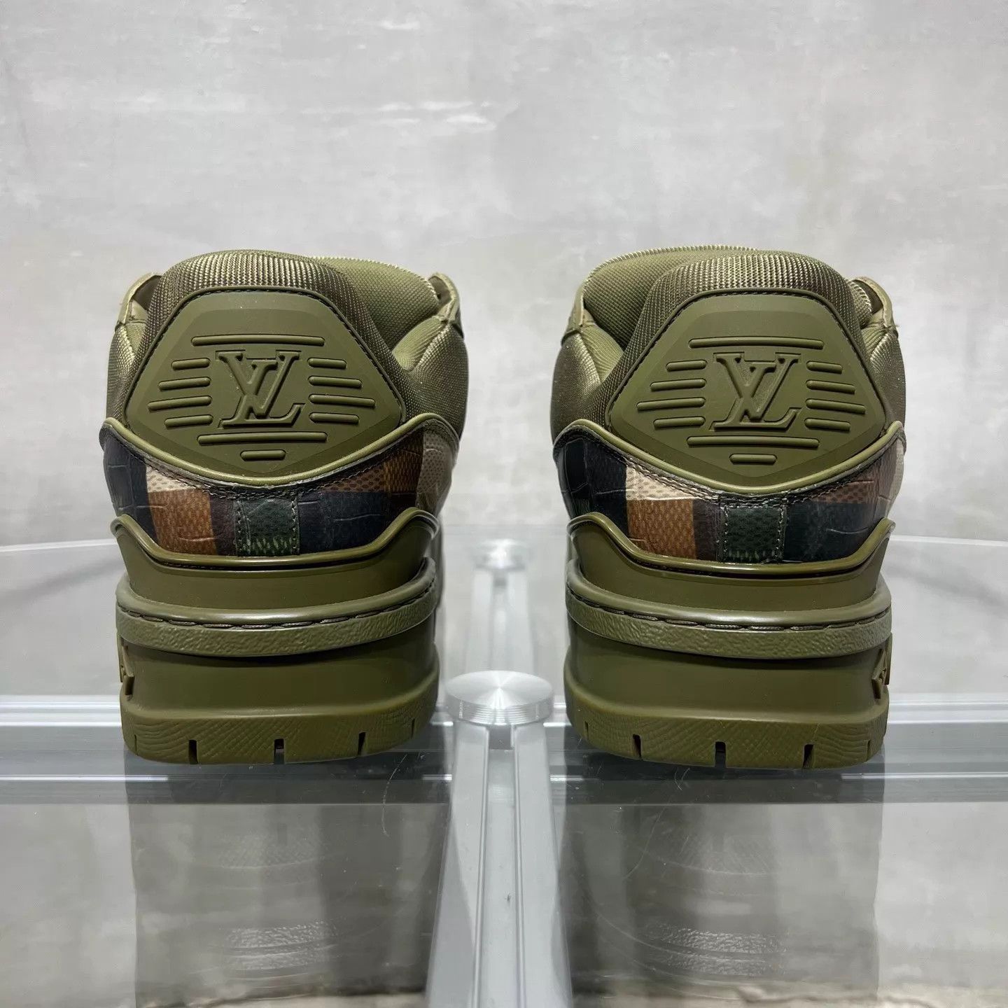 Louis Vuitton LV Trainer Maxi Green Camo Monogram UK7.5 New Size US 8.5 / EU 41-42 - 6 Thumbnail