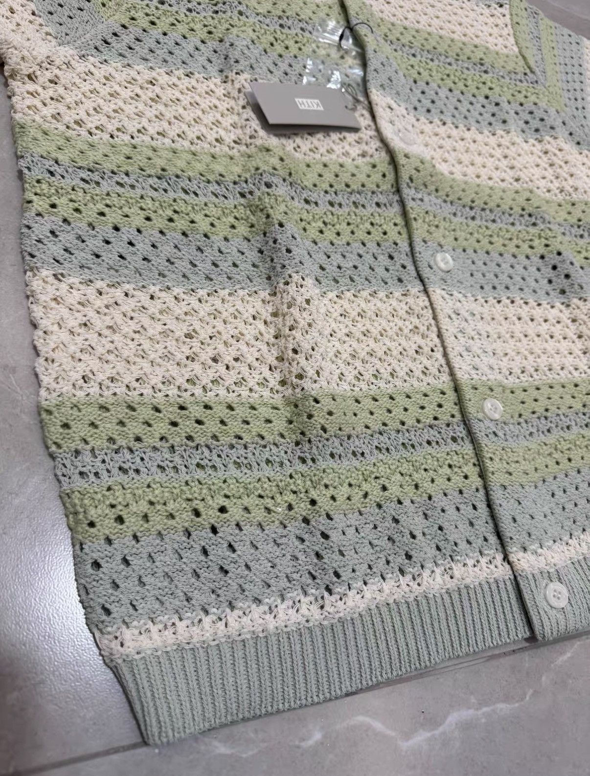 Kith KITH SS24 Summer Crochet Button Polo Shirt J34 Size US M / EU 48-50 / 2 - 2 Thumbnail