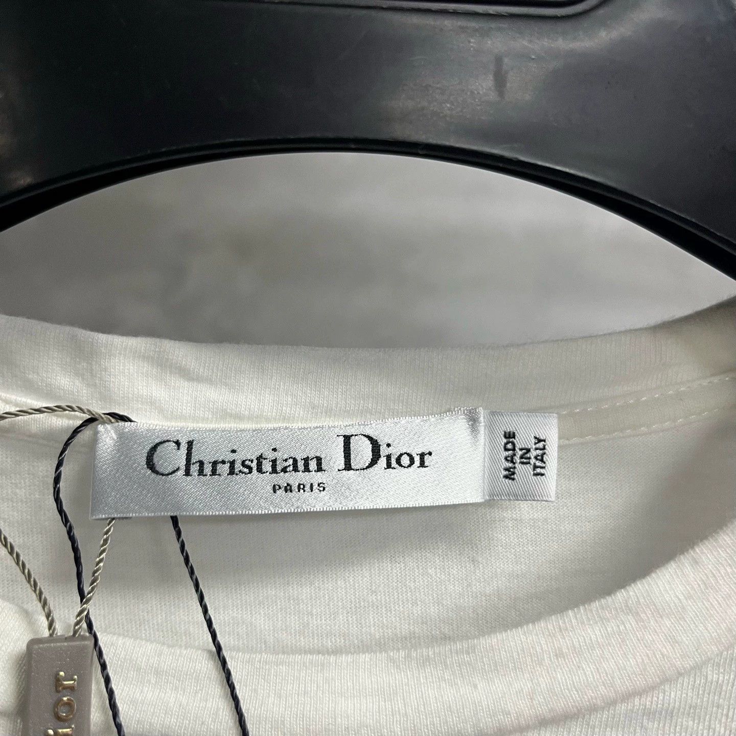 Dior dior white cotton knit logo t-shirt Size US S / EU 44-46 / 1 - 2 Thumbnail