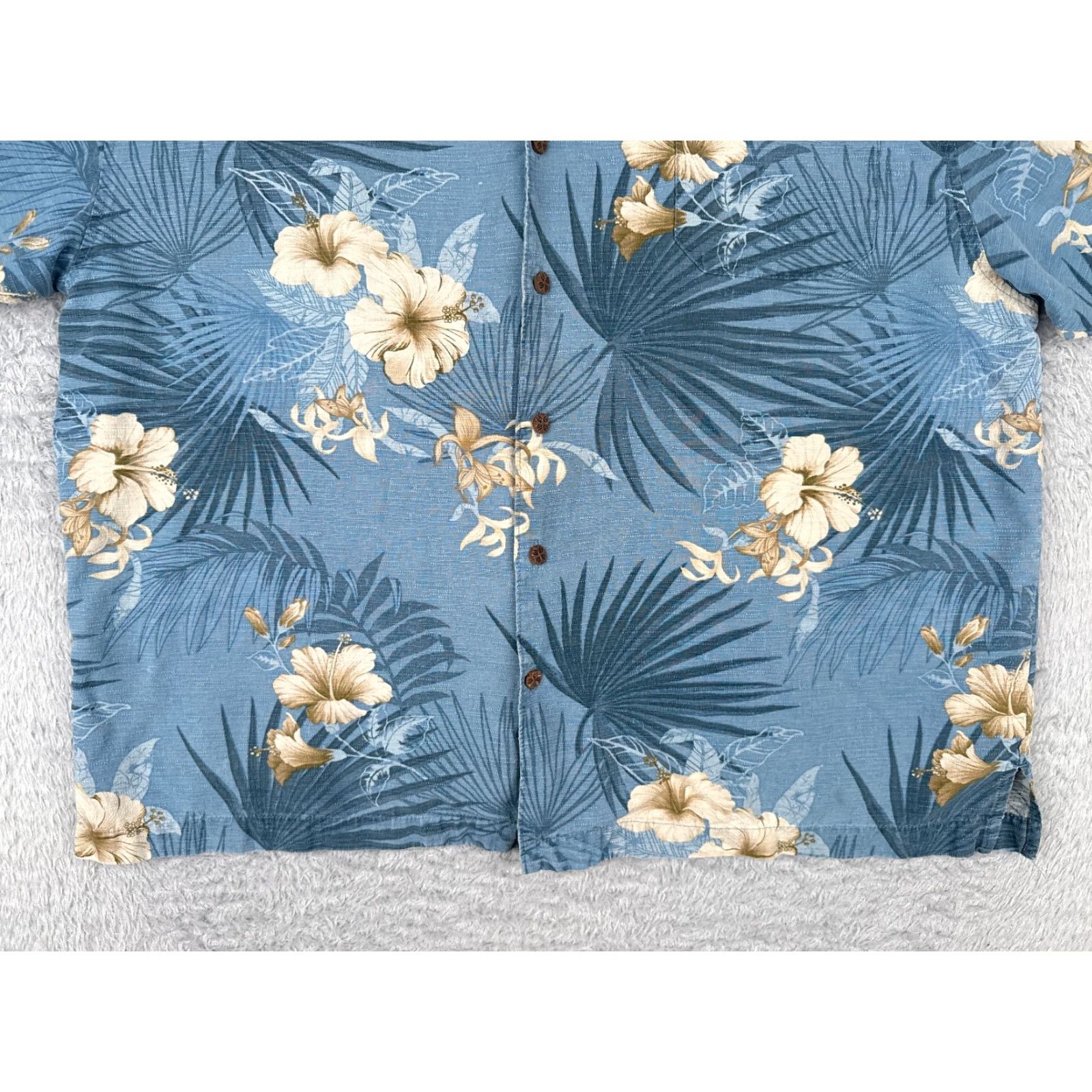 Vintage Jamaica Jaxx Shirt Men XL Blue Floral Leaf Silk Button-Up Hawaiian Aloha Beach Resort 90s Style Mens Size US XL / EU 56 / 4 - 5 Thumbnail