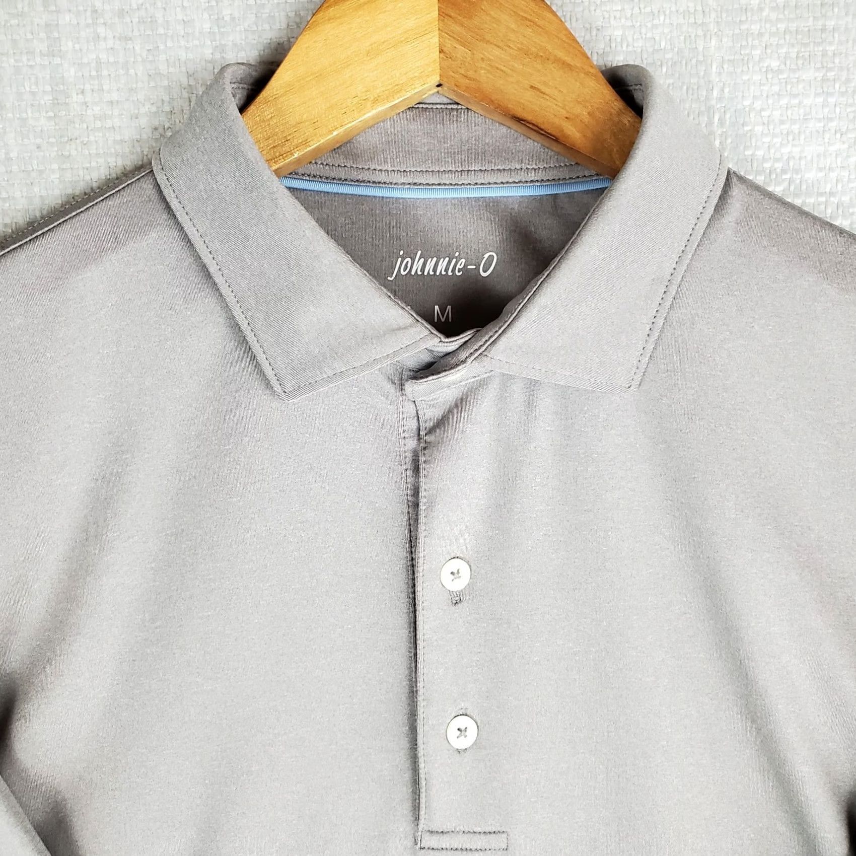 johnnie-O JOHNNIE-O Polo Shirt Mens Size Medium Gray Performance Poly/Spandex Golf UPF+ Size US M / EU 48-50 / 2 - 3 Thumbnail