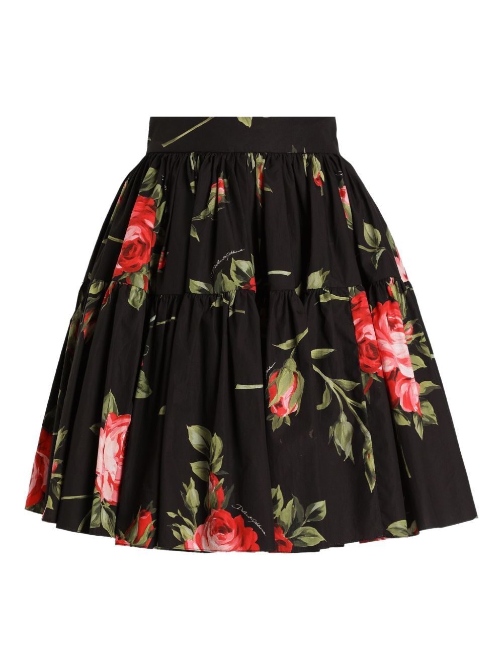 Dolce & Gabbana ROSES BOUQUET PRINT COTTON SKIRT Size 30" / US 8 / IT 44 - 1 Thumbnail