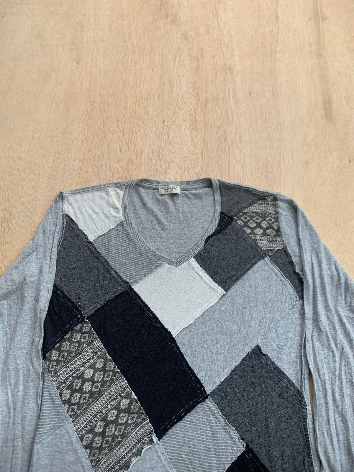 Global Work × Japanese Brand Global Work Patchwork kapital Style Longsleeve Size US M / EU 48-50 / 2 - 2 Thumbnail