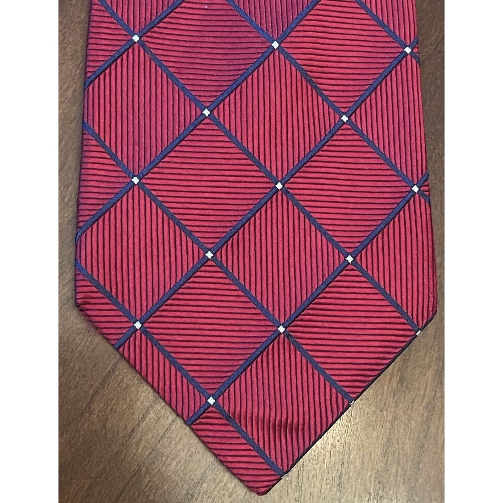 Nautica Nautica Red Blue 100% Silk Men’s Neck Tie Made In China Size ONE SIZE - 1 Thumbnail
