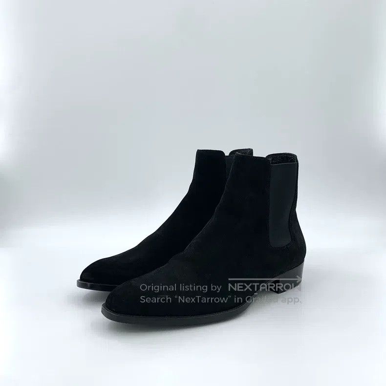 Saint Laurent Paris Saint Laurent Paris Black Round Toe Suede Casual Short Boo Size US 8.5 / EU 41-42 - 1 Thumbnail