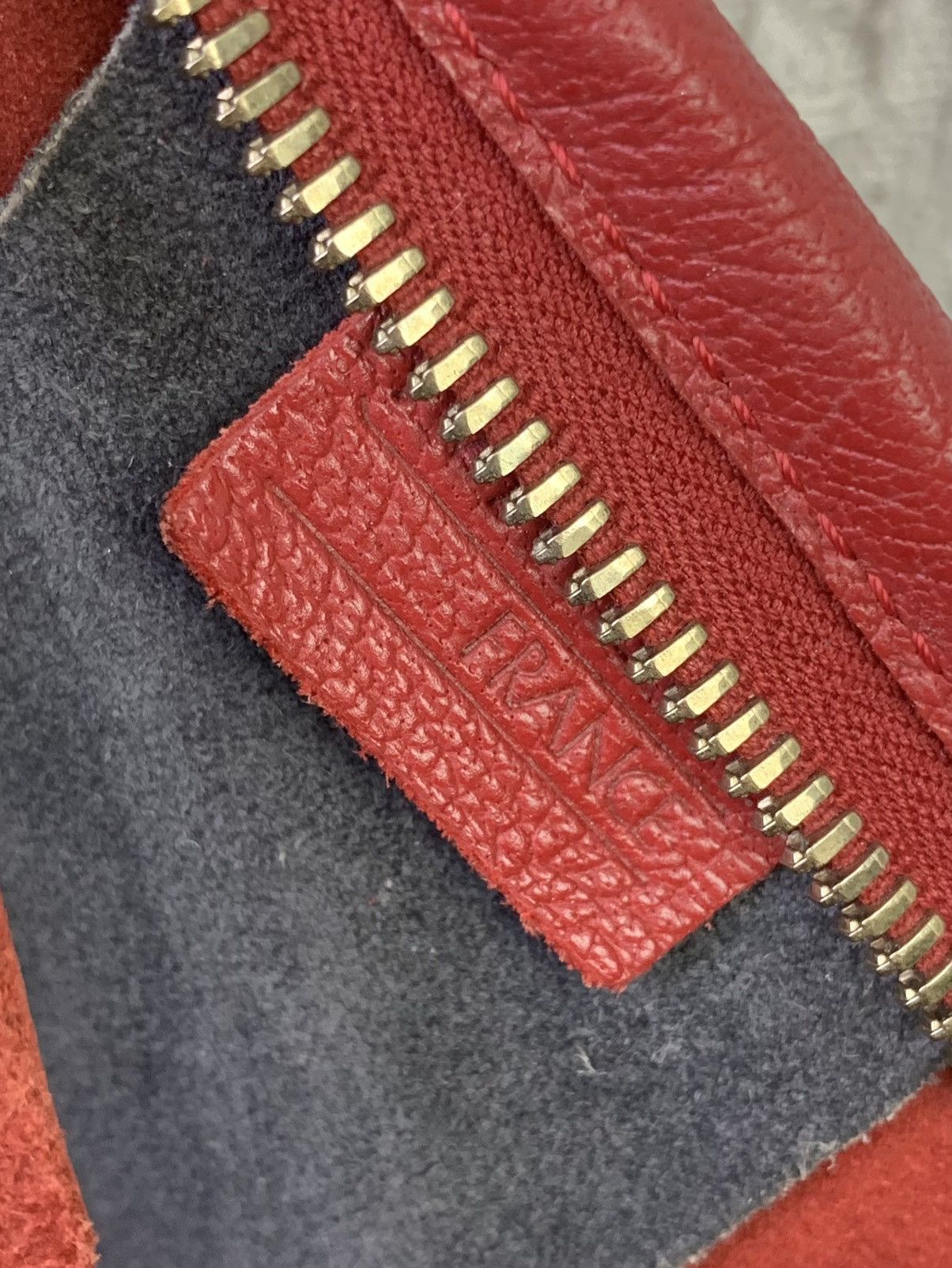 Japanese Brand Maat France Asymetrical Red Leather Shoulder Bag Size ONE SIZE - 14 Thumbnail